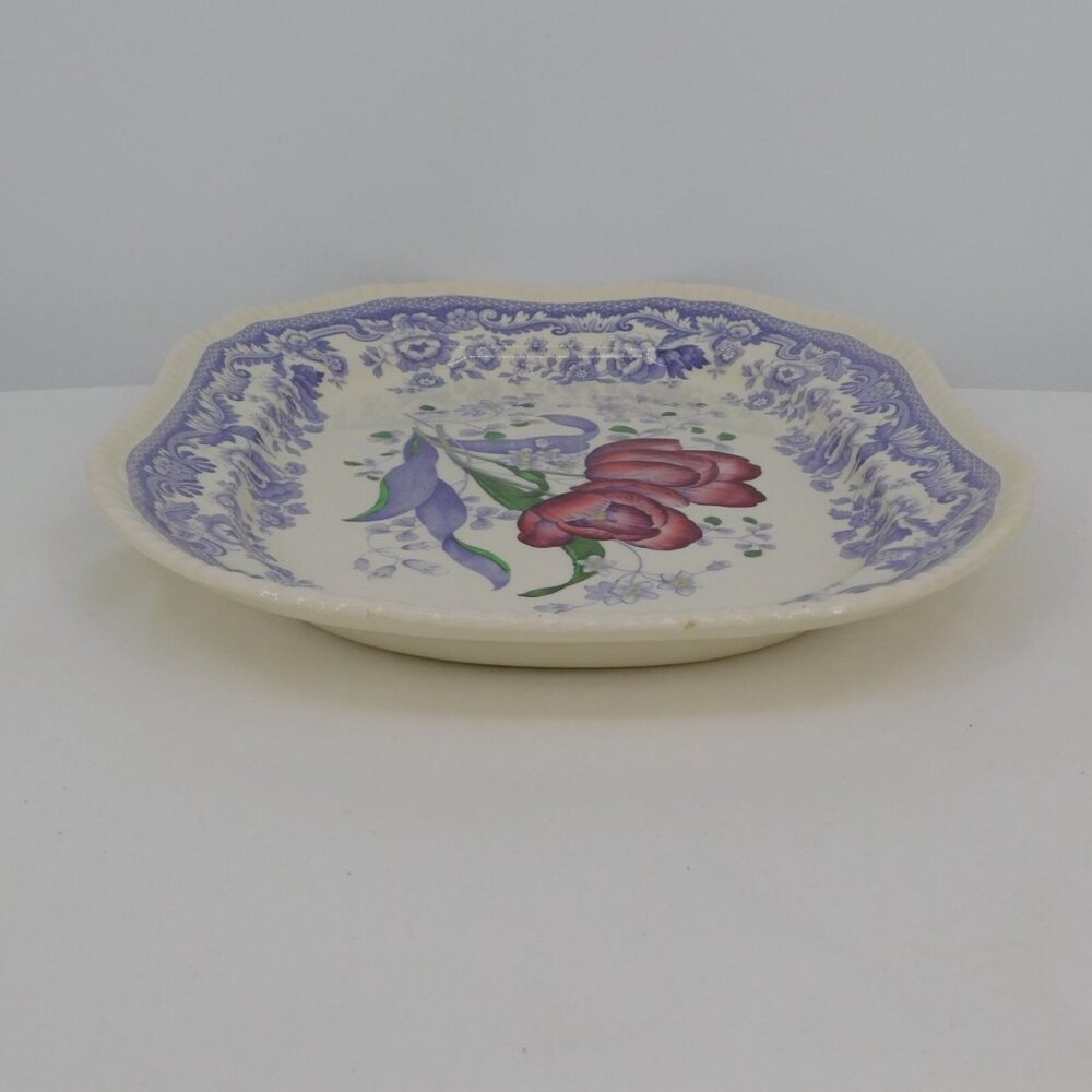 Spode Mayflower Fine China Old Backstamp 15" Oval Serving Platter England VTG - Picture 5 of 11